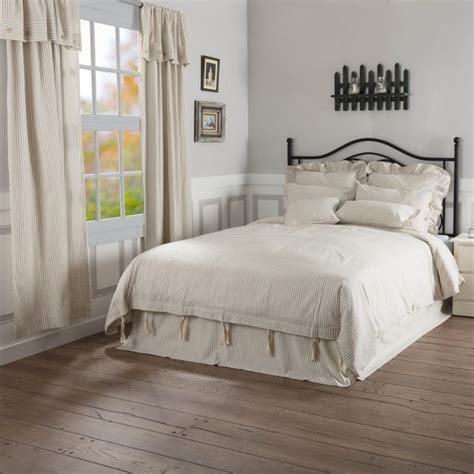 Farmhouse Ticking Taupe Duvet Covers Piper Classics