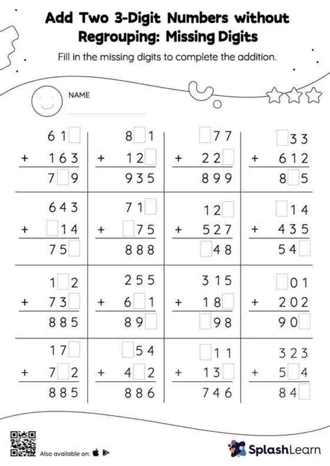 Addition Worksheets For 3rd Graders