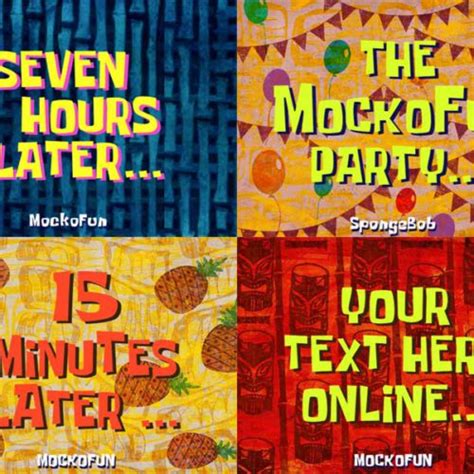 SpongeBob Time Card Generator - MockoFUN