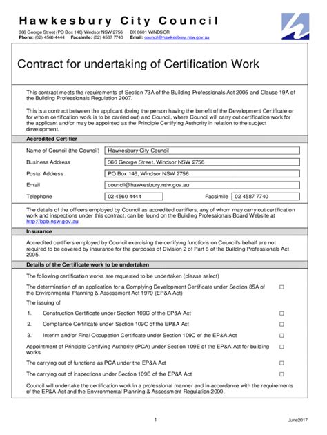 Fillable Online Hawkesbury City Council Pc Gov Au Fax Email Print