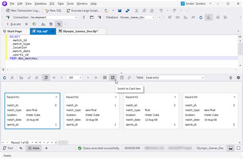 View And Edit Data In The Card View Mode