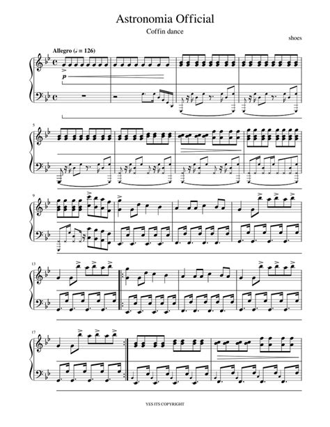 Astronomia Official Sheet music for Piano (Solo) | Musescore.com