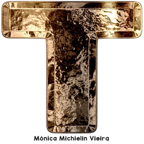 M Michielin Alphabets Alfabeto De Bronze Png Bronze Texture