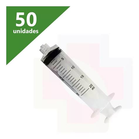 50 Seringas 20 Ml Sem Agulha Luer Lock Descartavel Mebuscar Brasil