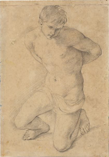 Desnudo Masculino Arrodillado De Frente Colecci N Museo Nacional