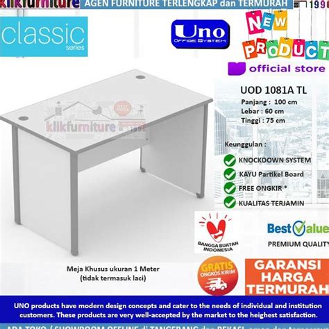 Jual Uod A Tl Uno Meja Tulis Meja Kantor Meja Kerja Tanpa Laci