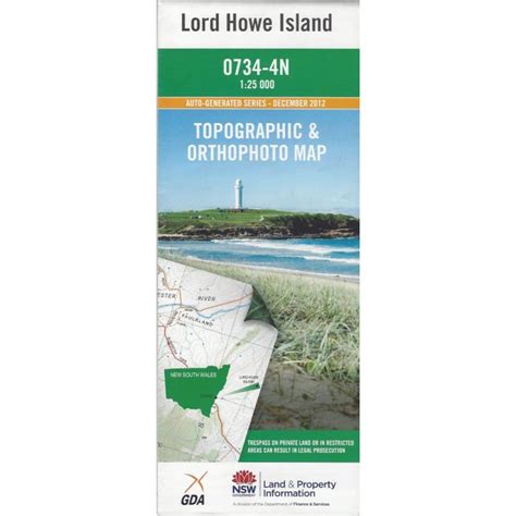 Lord Howe Island Topographic Map Carto Graphics