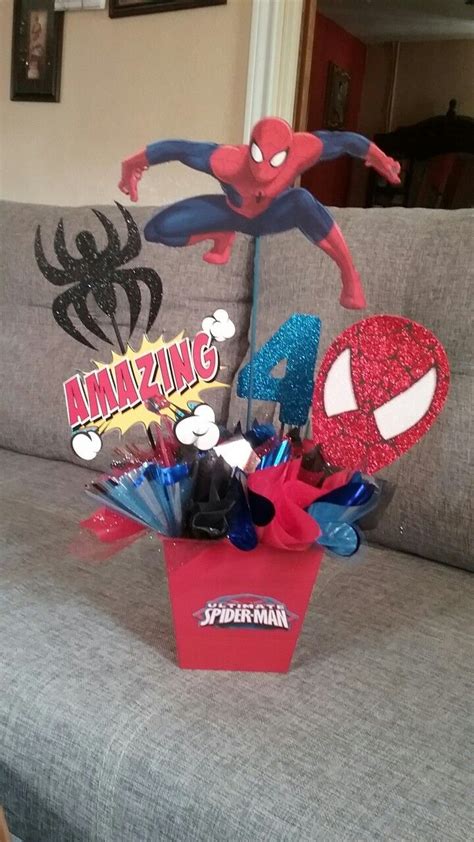 Centro De Mesa Spider Man Avenger Birthday Party Avengers Birthday