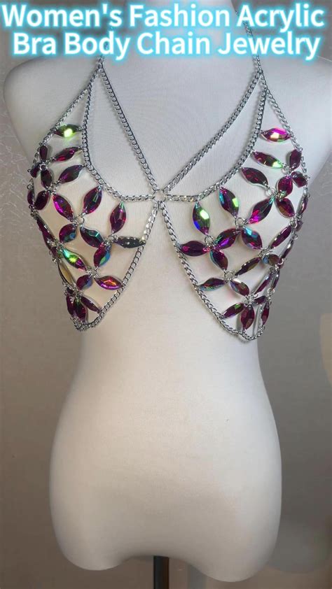 Boho Rhinestone Body Chain Top Beach Bikini Chains Bra Fashion Harness