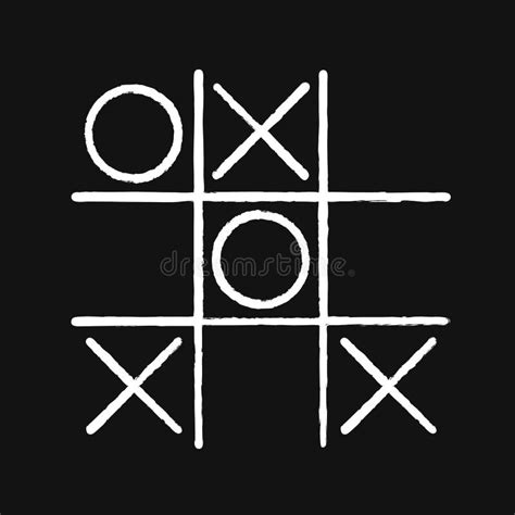 Tic Tac Toe Noughts And Crosses Board Game Icon Vector Stock Vector