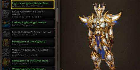 World Of Warcraft Best Transmog Sets For Paladins