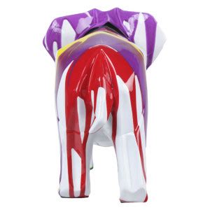 Statue Éléphant Géométrique Coulure Noir Multicolore H20 cm DUMBO 01