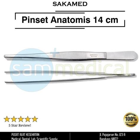 Jual Sakamed Pinset Anatomis Forceps Dressing Cm Shopee Indonesia