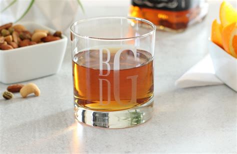 Whiskey Glass Personalized Bourbon Glasses Custom Engraved Glass