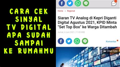 Cara Cek Sinyal Tv Digital Apa Sudah Sampai Rumahmu Youtube