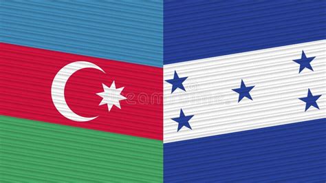 Honduras And Azerbaijan Two Half Flags Together Stock Photo Image Of