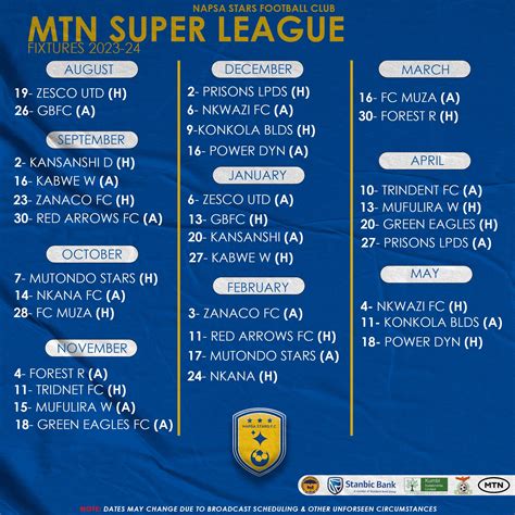 NAPSA S 2023 24 MTN SUPER LEAGUE FIXTURES RELEASED NAPSA Stars F C