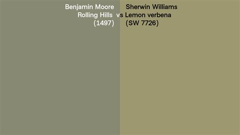 Benjamin Moore Rolling Hills 1497 Vs Sherwin Williams Lemon Verbena