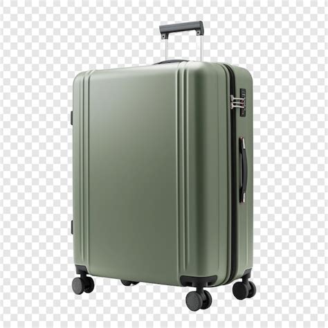 Grande Valise Avec Roues Et Poign E Isol E Sur Fond Transparent Psd