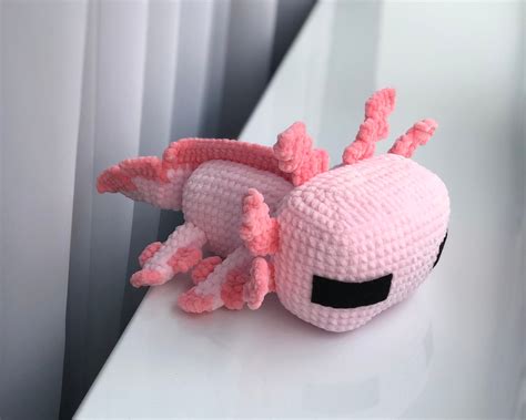 Minecraft Axolotl Plush Minecraft Plushie Gamer Gift Etsy