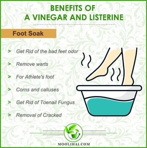 Listerine and Vinegar Foot Soak Recipes for Soft and Smooth Feet - Moolihai