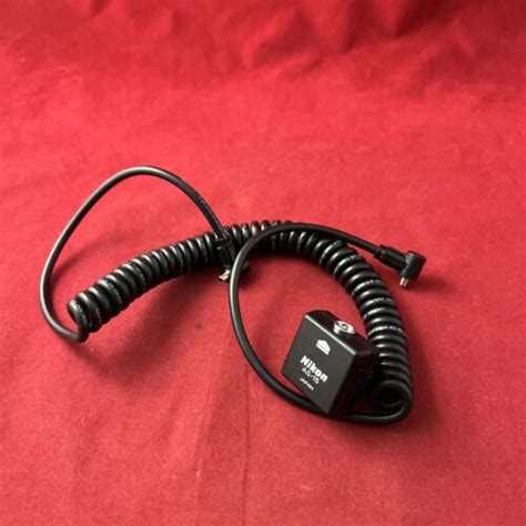 Nikon AS Sync Terminal Adapter Hot Shoe To PC With Locking PC Coiled Cord EBay
