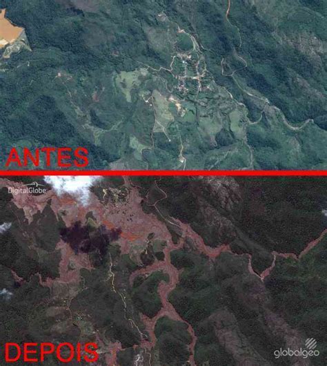 Imagens De Antes E Depois Do Rompimento Das Barragens Em Mariana