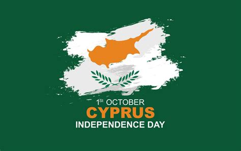 Cyprus Independence Day Is Celebrated On October 1 Greeting Card Or