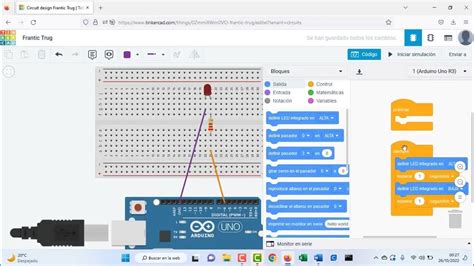 Proyecto N1 Programar ARDUINO Con TINKERCAD Encender Un Diodo Led Con