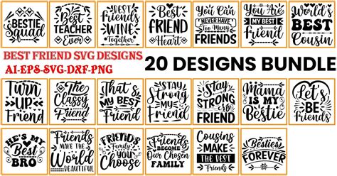 Best Friend SVG Designs Bundle Bundle Creative Fabrica