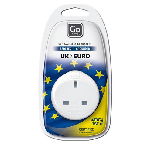 Earthed Europe Adapter UK To European Travel Plug