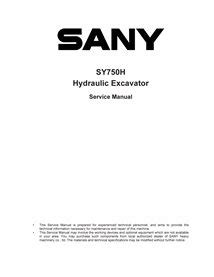 Manual De Servicio Pdf De La Excavadora Sany SY750H