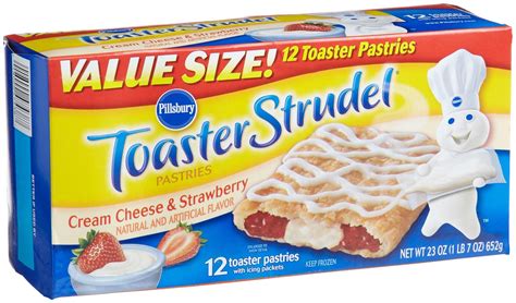 Pillsbury Toaster Strudel Cream Cheese Strawberry 23 Oz Frozen Toaster Pastries