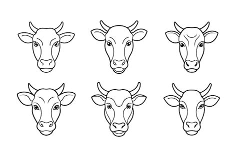 Cow Head Line Art Vector Illustration Premium Ai Generated Vector