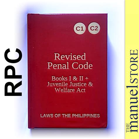 Pocket Codal 2023 Revised Penal Code Rpc Books I And Ii One Two Juvenile Justice Welfare