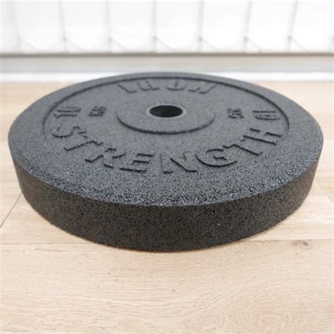 Budget Hi Temp Crumb Black Rubber Olympic Bumper Plates Free Weights