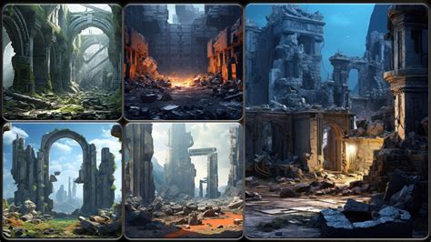 ArtStation - 210 Environment Concept - Sci-Fi Ruins Reference Pack | 4K ...