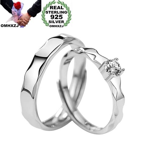 OMHXZJ RR1110 Anillo De Plata De Ley 925 Con Circonia AAA Accesorio