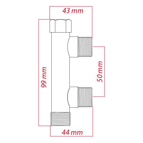 Colector Macho Hembra 3 4 QUICK PLOMBERIE 2 Salidas Macho 1 2