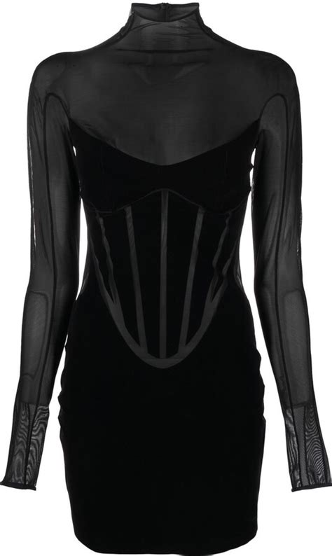 MUGLER X WOLFORD Mugler X Wolford Flock Shaping Dress ShopStyle