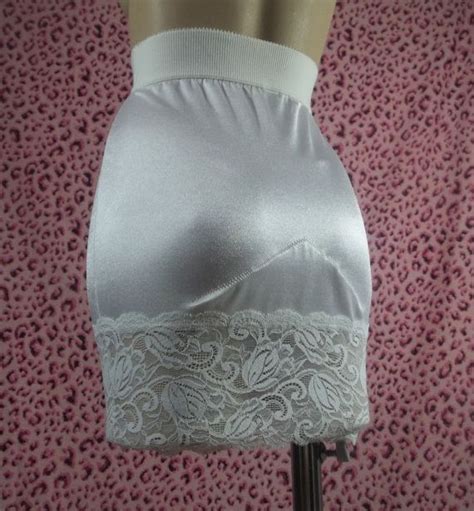 Vintage Satin Vanity Fair Shaper Panties Girdle Open Bottom Thong Slip