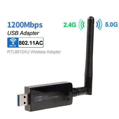 WLAN Realtek rtl8812au 1200 Mbps 2.4ghz/5ghz 802.11ac USB 3.0 Wifi ...