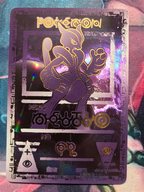 Ancient Mewtwo Gx Ex M Mega Pokemon Orica Custom Card Shadow Etsy