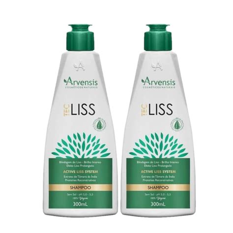 Kit Arvensis Cosméticos Naturais Shampoo Tec Liss Beleza na Web