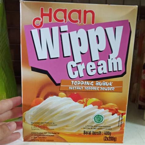 Jual Haan Wippy Cream Topping Bubuk Instant Powder X Gr Shopee