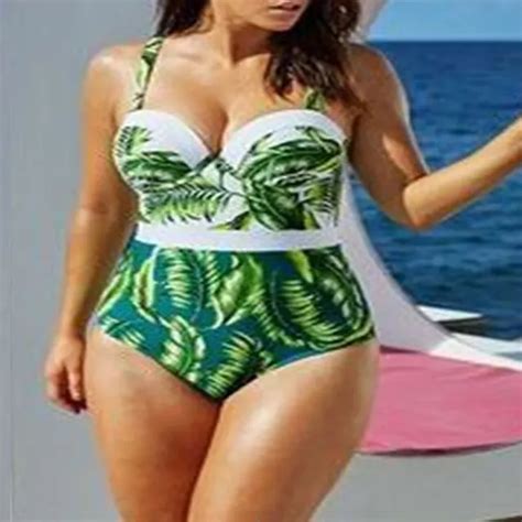 2016 Plus Size Bikini Grote Cup Grote Maat Vrouwen Badpak Hoge Taille