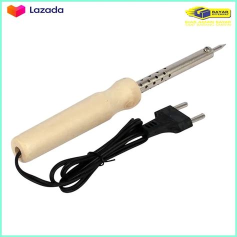 Solder Listrik Gagang Kayu W W Soldering Iron Alat Patri Lazada