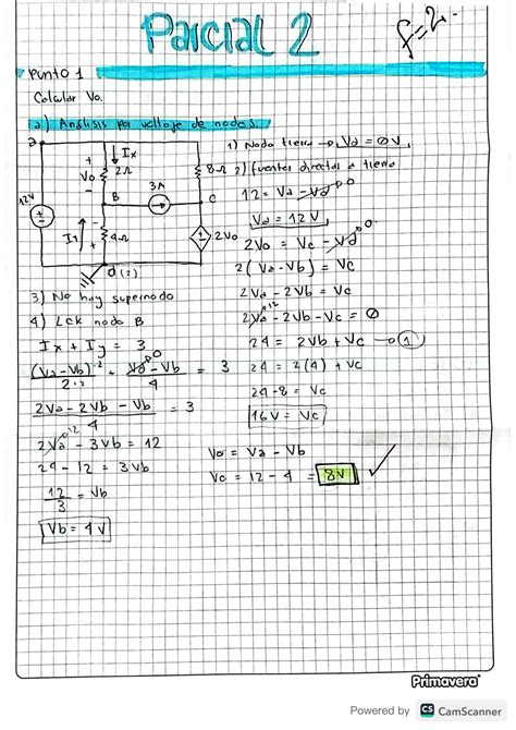 Solution Parcial Circuitos El Ctricos Segundo Corte An Lisis Por