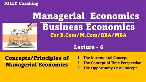 Principles Of Managerial Economics Concepts Of Managerial Economics