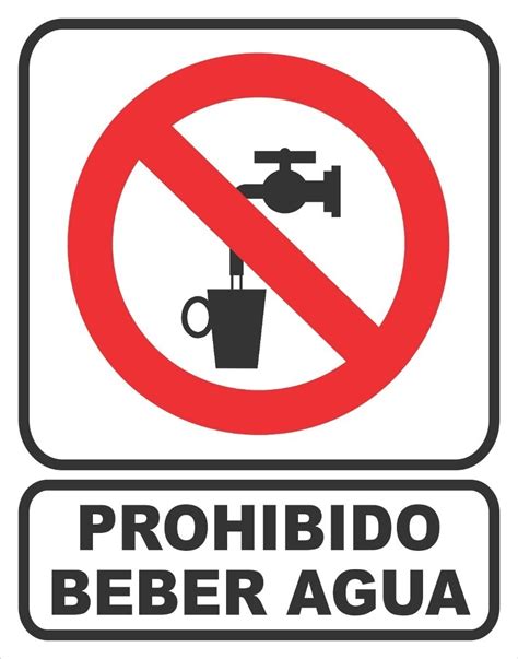 Cartel Se Al Prohibido Beber Agua Abete